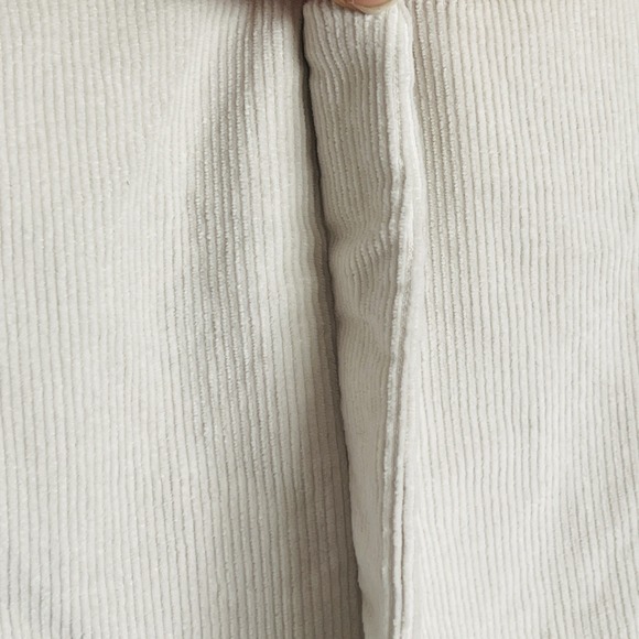 VTG Bally Corduroy Pencil Skirt WHT/Ecru SZ 8 Retro Preppy Old Money Classic - Picture 5 of 11